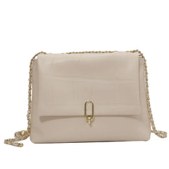Women's High PU Leather Tote Bag with Chain Shoulder - Large Handbag