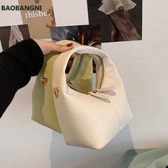 Women's Tote Bucket Bag Soft PU Leather Handbag Shoulder Messenger Bag