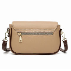 Litchi Leather Messenger Bag Women Handbag Shoulder Bag Flap
