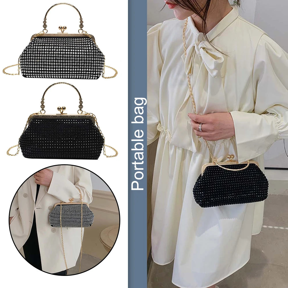 Rhinestone Clutch Purses Evening Wedding Party Crossbody Bag