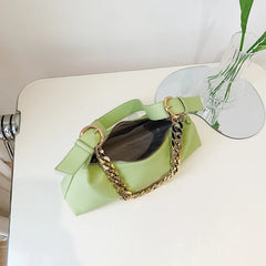 Solid Tote Bag Female PU Leather Crossbody Handbag Armpit bag