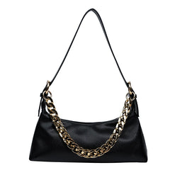 Solid Tote Bag Female PU Leather Crossbody Handbag Armpit bag