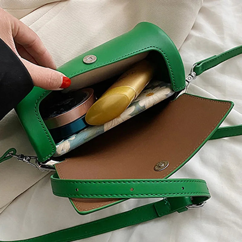 Women Green Pink Shoulder Bag Small Handbag Sling Messenger Bags