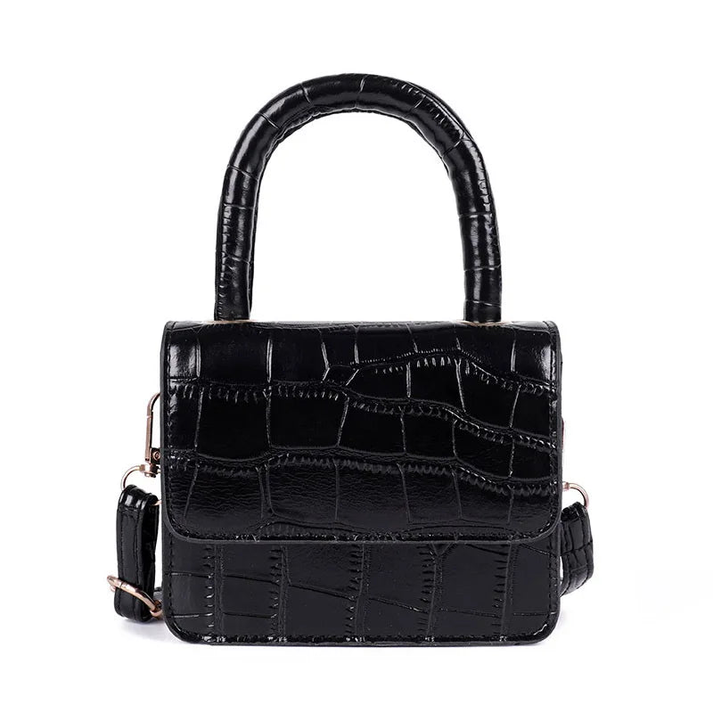 Mini PU Leather Shoulder Handbag for Women Casual Messenger Crossbody Bag