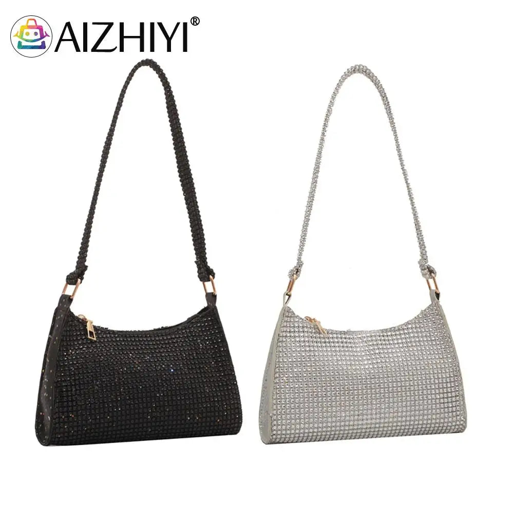 Sparkling Rhinestone Evening Clutch Shoulder Bag