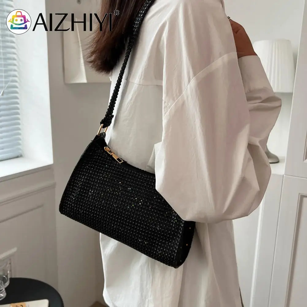 Sparkling Rhinestone Evening Clutch Shoulder Bag