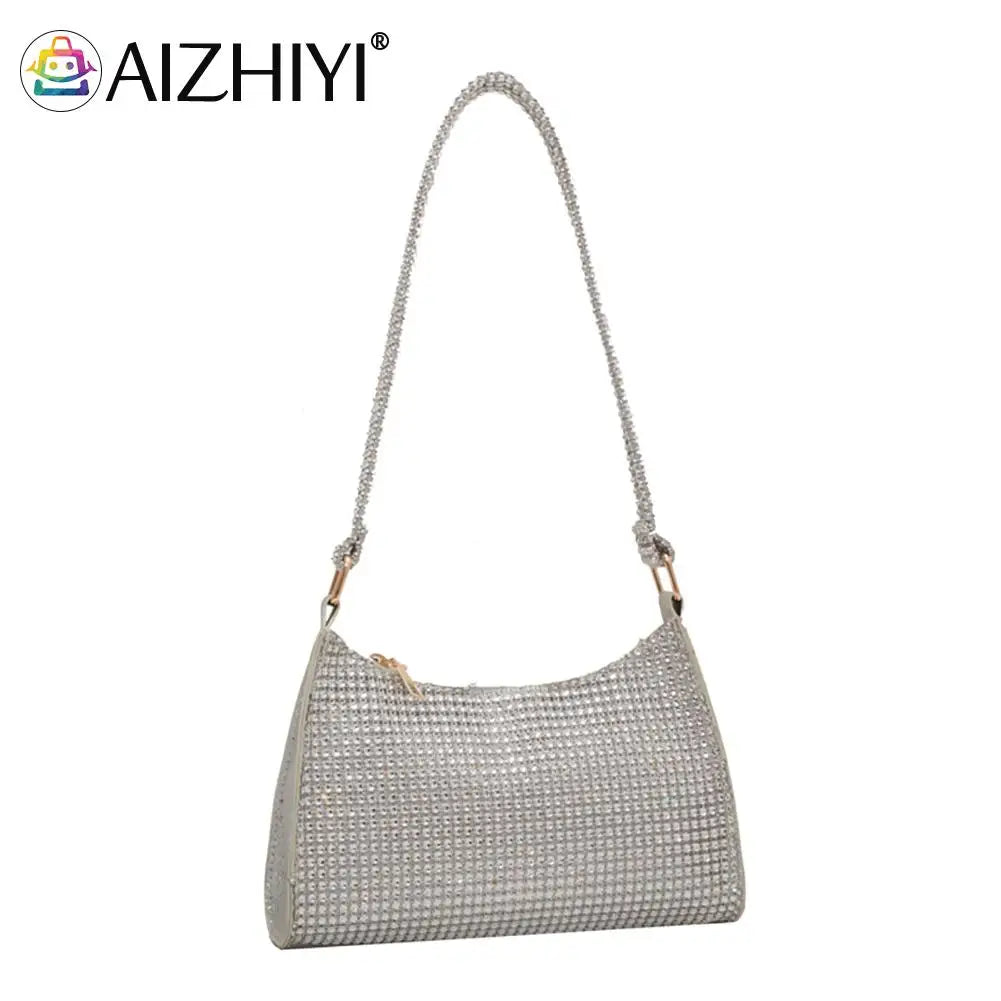Sparkling Rhinestone Evening Clutch Shoulder Bag
