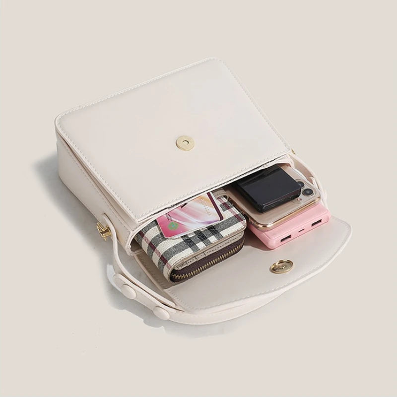 Women Small Square Handbags Leather Clutch Purse Shoulder Crossbody Bags
