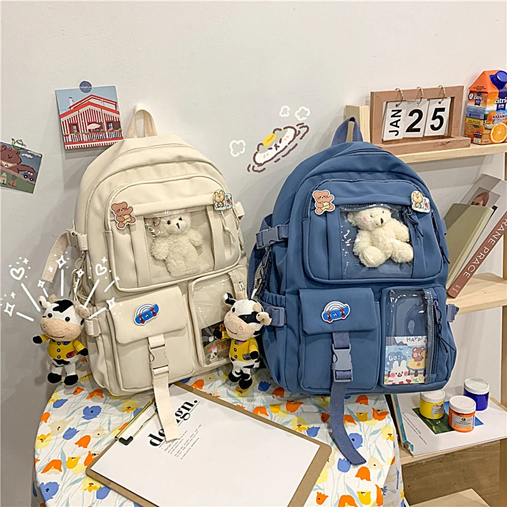 Large Capacity Functional Backpack for Elementary and Middle School Girls