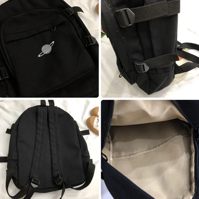 Embriodery Harajuku Backpacks All-match Couples School Book Japan Preppy Ins