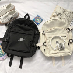 Embriodery Harajuku Backpacks All-match Couples School Book Japan Preppy Ins