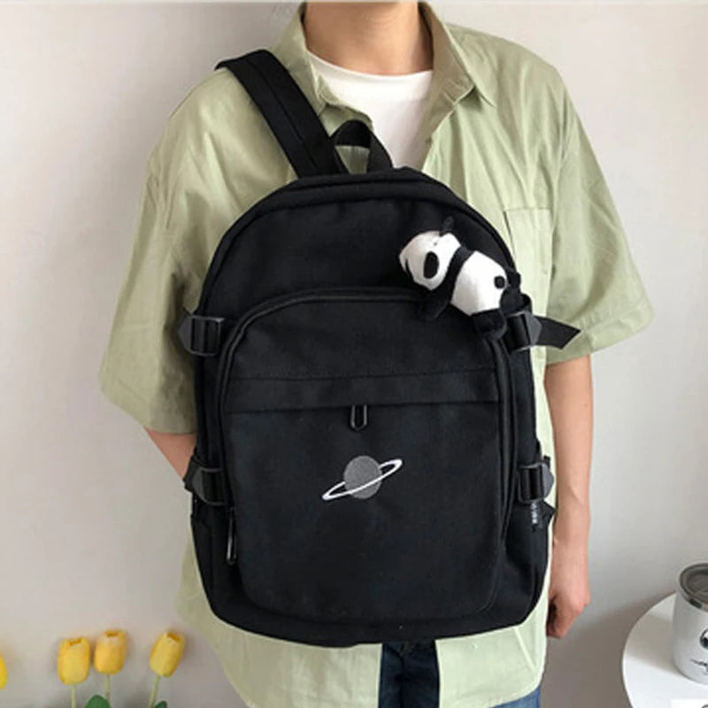 Embriodery Harajuku Backpacks All-match Couples School Book Japan Preppy Ins