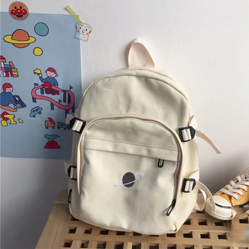Embriodery Harajuku Backpacks All-match Couples School Book Japan Preppy Ins