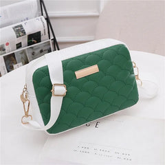 Embroidered Messenger Bag PU Leather Crossbody Large Capacity