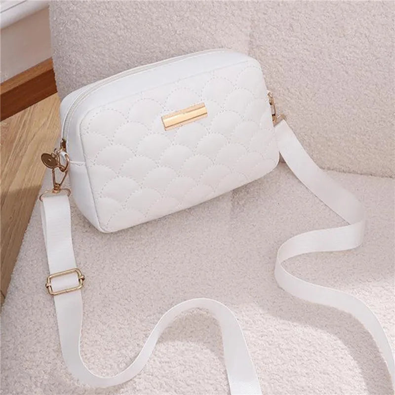 Embroidered Messenger Bags Printing PU Leather Shoulder Bag For Women