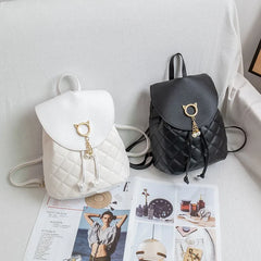 Embroidered Mini Backpack Women Bag Small Phone Pouch Soft PU Leather