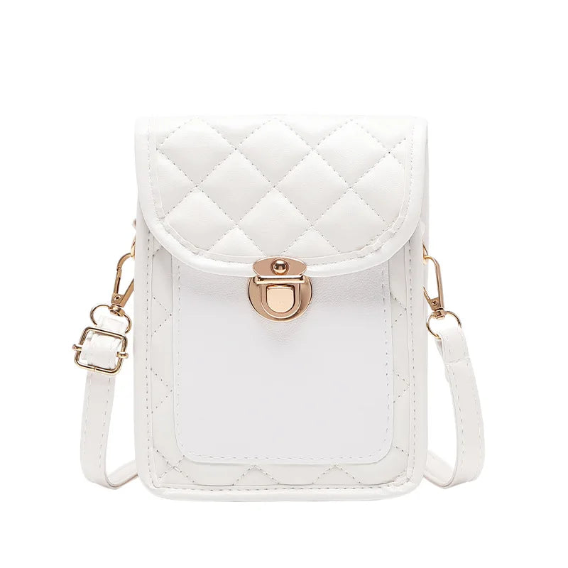 Embroidered Phone Bag Shoulder Messenger Bag Sweet Lady Handbag
