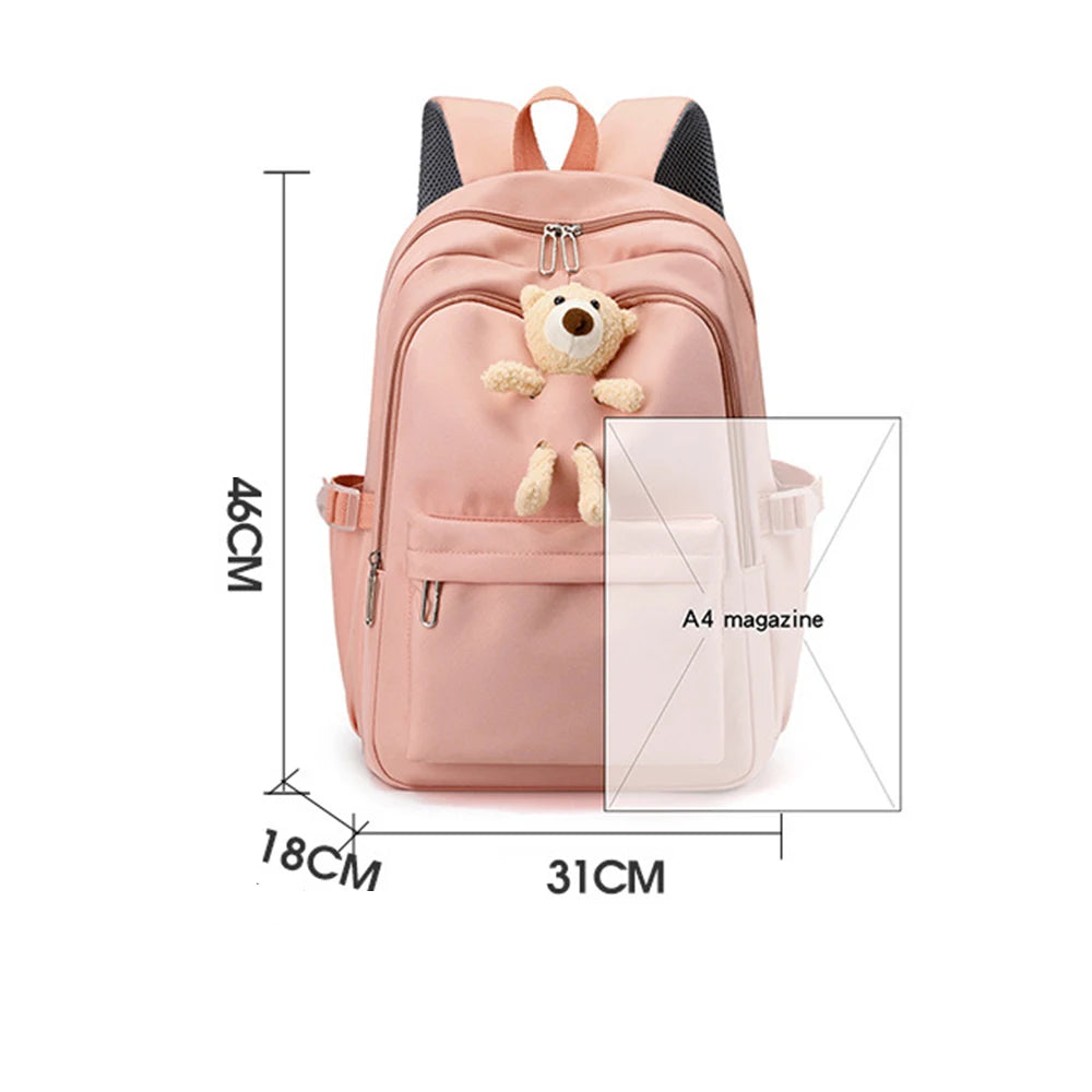 Personalized Girls College Backpack Embroidered Name High School Students Gift