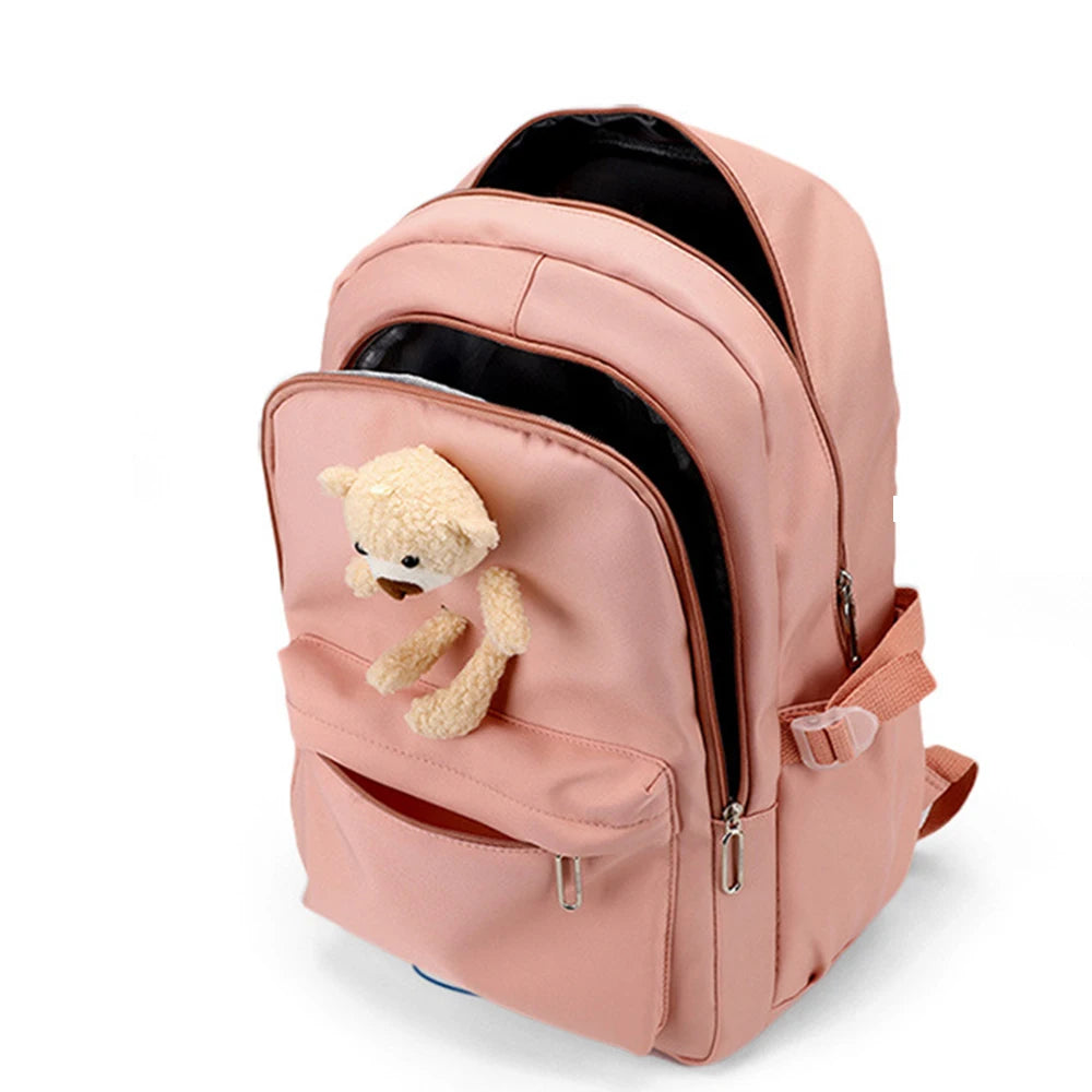 Personalized Girls College Backpack Embroidered Name High School Students Gift