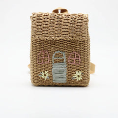 Bohemian Embroidered Straw Backpack Beach Bag