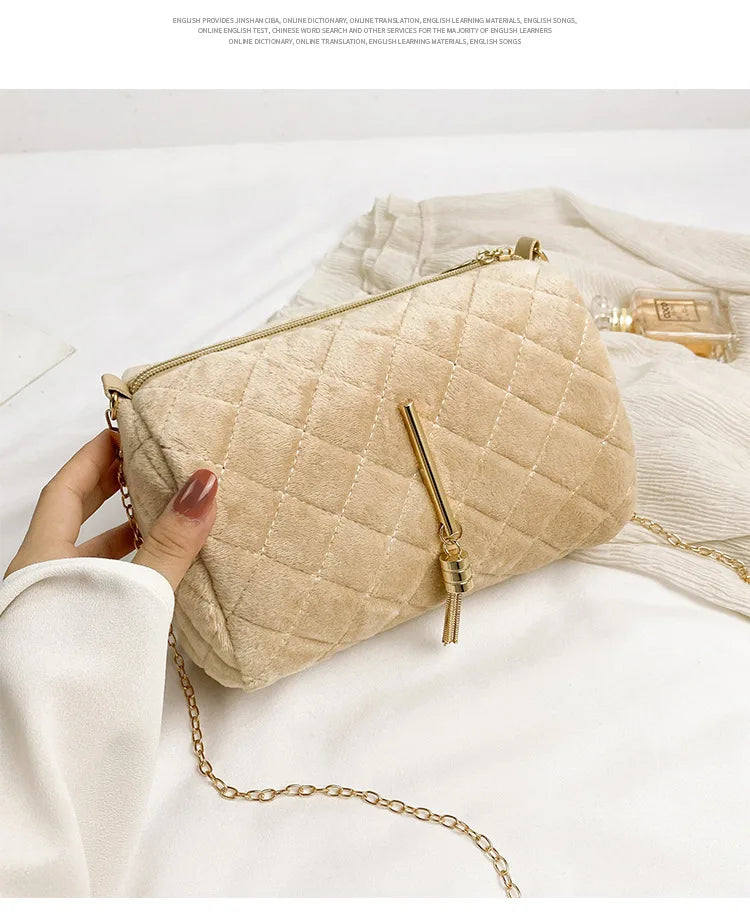 Embroidered Pillow Bag Ladies Small Handbag Mobile Phone Bag