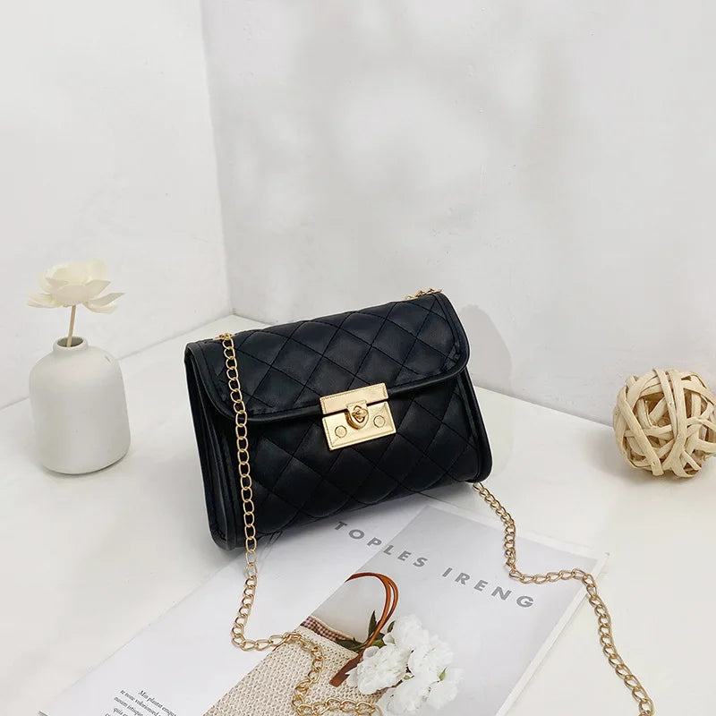 Embroidered Crossbody Bag Fresh Sweet Diamond Chain Messenger Bag