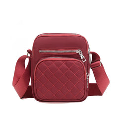 Embroidered One-shoulder Bag Diamond Multi-layer Handbag