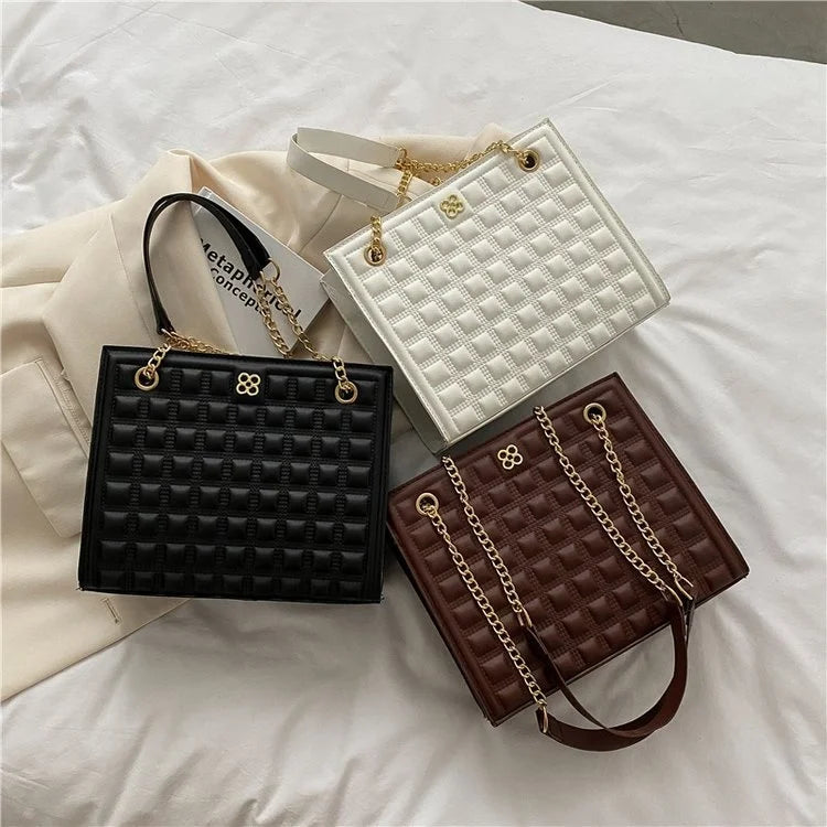 Embroidered Wire Lingge Large Bag Women's Large Capacity Tote Bag