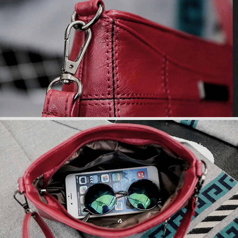 Embroidered Thread Cross Bag Women's Shoulder Handbag