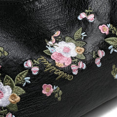 Floral Shoulder Bag Soft Leather Purses Women