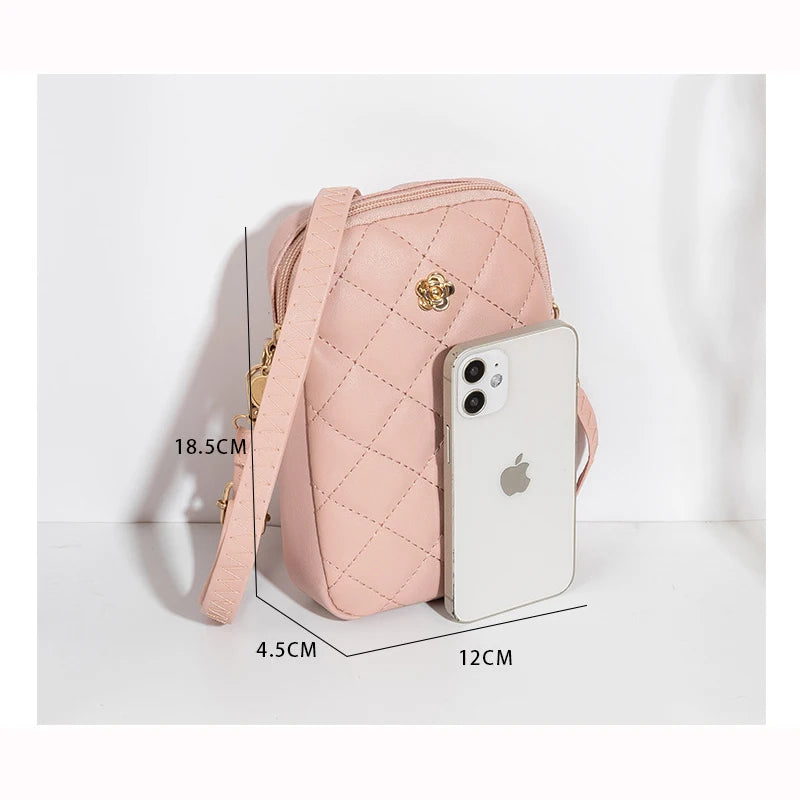 Embroidery Mobile Phone Bags Women Shoulder Bag Mini Crossbody Messenger Bags