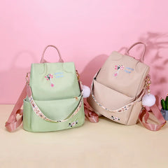 Anti-theft Embroidery Backpack for Girls Travel School Bag