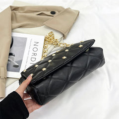 Embroidery Thread Chains Shoulder Bag Diamond Armpit Bag Women Wallet Ladies