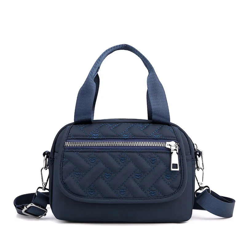 Embroidery Thread Oxford Shoulder Bag Waterproof Crossbody Bag