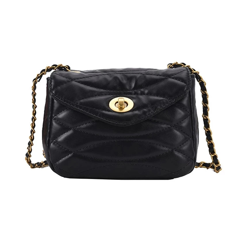 Embroidery Thread Crossbody Bag PU Leather Women's Handbag
