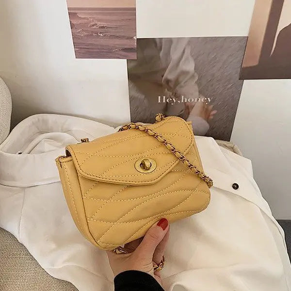 Embroidery Thread Crossbody Bag PU Leather Women's Handbag