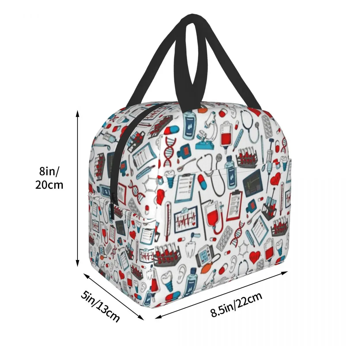 Emergency Nursing Supplies Patterns Portable Lunch Box for Women