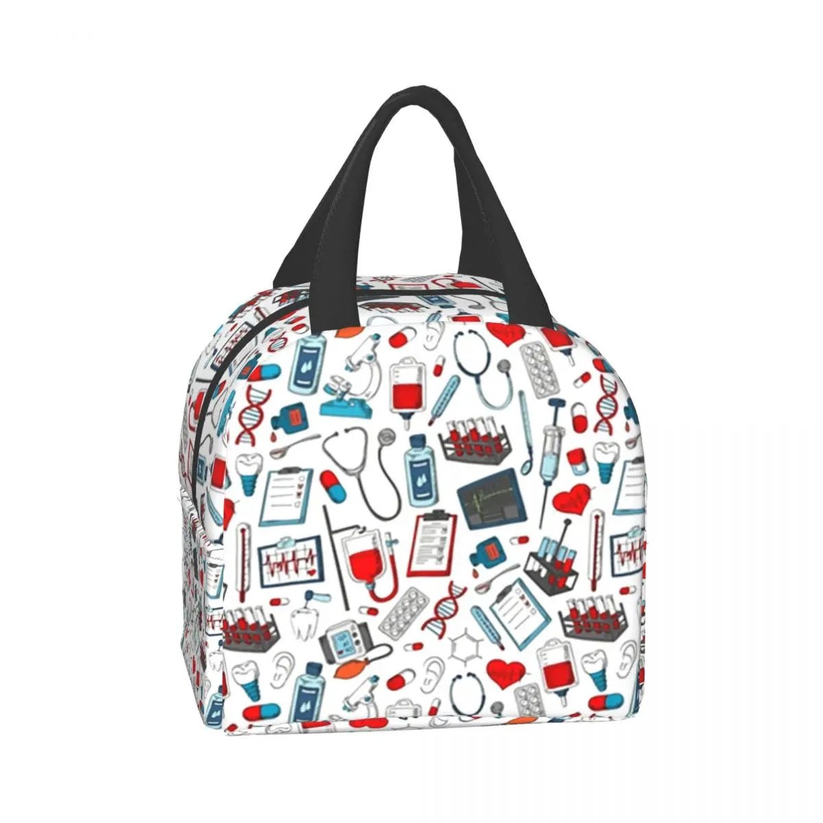 Emergency Nursing Supplies Patterns Portable Lunch Box for Women