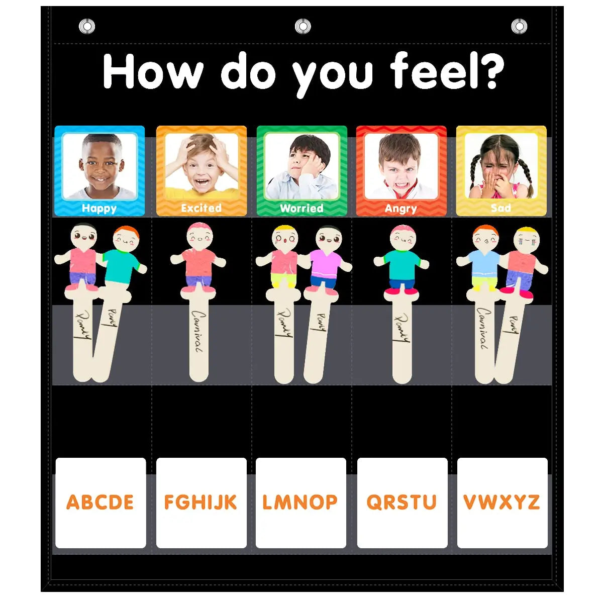 Emotions & Feelings Pocket Chart for Kids, Social Emotional Learning