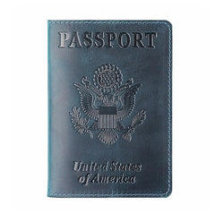 Personalized Leather US Passport Holder Travel Wallet