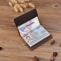 Personalized Leather US Passport Holder Travel Wallet