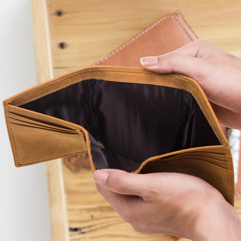 Engraved Trifold Leather Wallet for Son/Husband