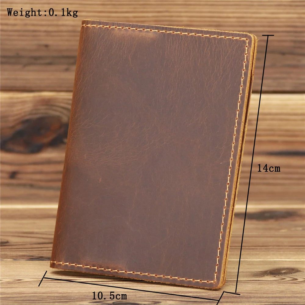 Vintage Leather Passport Case Travel Wallet Organizer