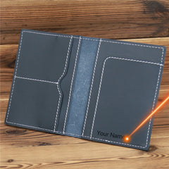 Vintage Leather Passport Case Travel Wallet Organizer