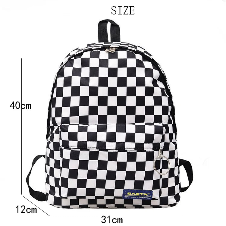 EnoPella Women Nylon Backpack Bookbag Lady Travel Mochila Waterproof Rucksack