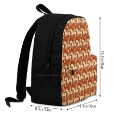 Equestrian Horses Tessellation 3D Print Backpack Casual Bag