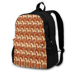 Equestrian Horses Tessellation 3D Print Backpack Casual Bag