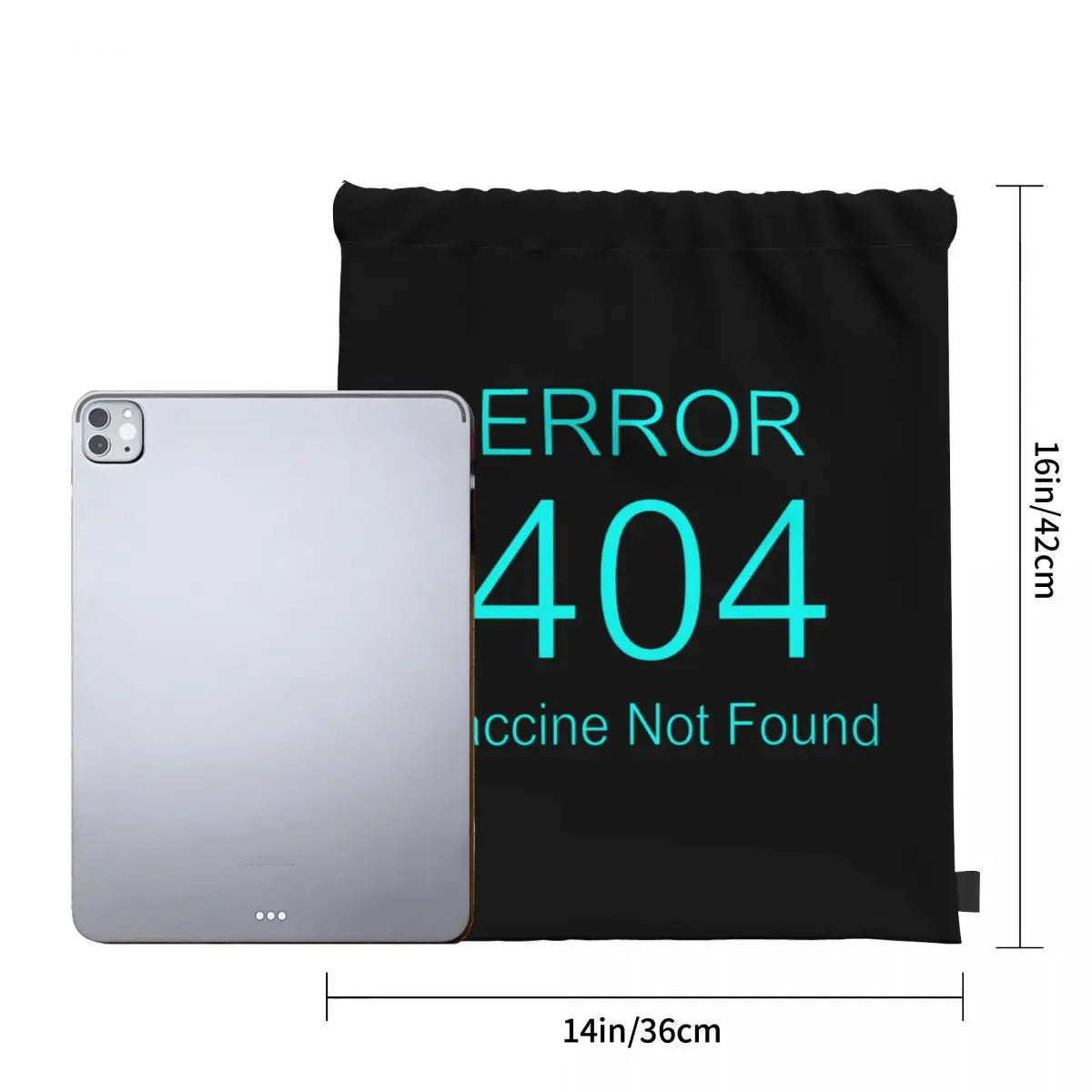 Personalised Vaccine Not Found Gym Bag Drawstring Backpack