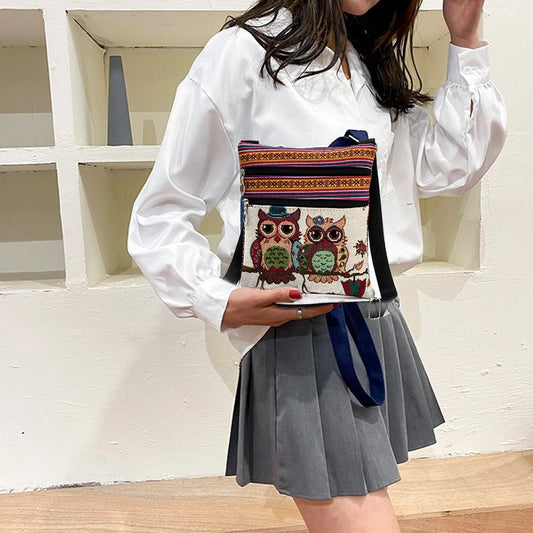 Ethnic Style Shoulder Bag Large Capacity Polyester Printing Crossbody Bags Cellp