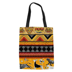 Tribal Print Summer Tote Bag Large Capacity Beach Shoulder Handbag